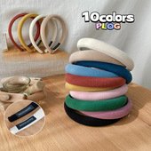 高颅顶复古法式 百搭毛绒发箍女压发防滑发捆头箍宽边发卡发窟头饰