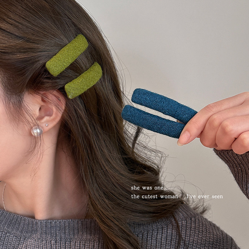 复古纯色布艺发夹边夹侧边刘海夹子bb夹碎发一字夹发卡秋冬头饰女,饰品/流行首饰/时尚饰品新,发饰,淘宝优惠券,粉丝福利购,淘宝优惠卷