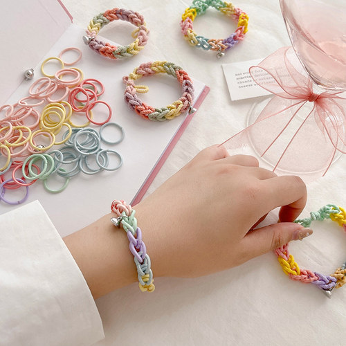 diy情侣互送闺蜜手链皮筋