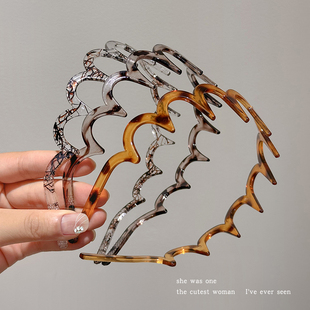 波浪发箍女款 高颅顶带齿压发头箍发捆洗脸专用发卡碎发头饰发饰品