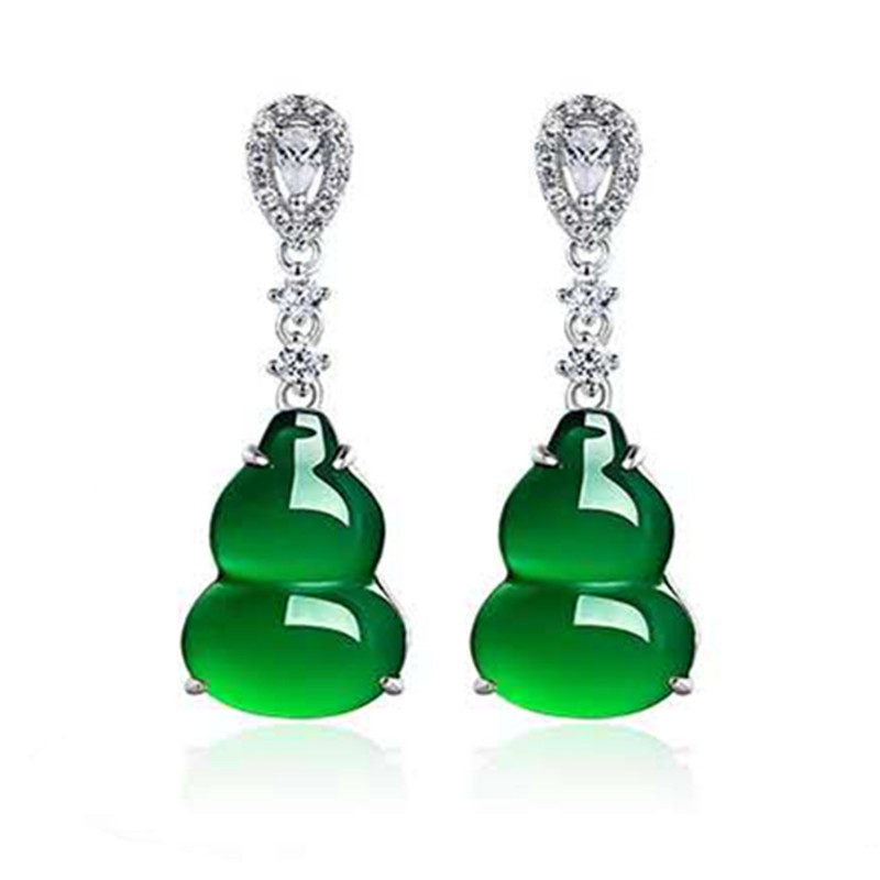 复古民族风绿玛瑙葫芦耳坠耳钉女翡翠色天然绿玉髓耳环情人节礼物,饰品/流行首饰/时尚饰品新,耳环,淘宝优惠券,粉丝福利购,淘宝优惠卷