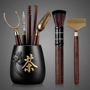 工夫泡茶专用工具全套茶道六君子轻奢差距茶具配件茶叶专用夹子