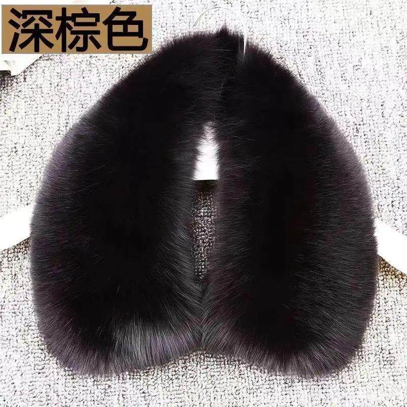 男女通用毛领子皮衣羽绒服兔毛狐狸毛单买大衣方领皮草围脖佳米