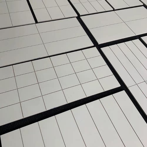 柔光开槽白色格子砖厨房卫生间