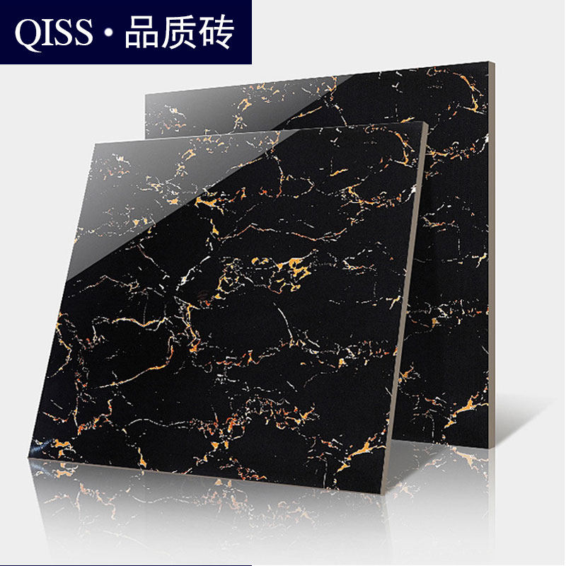 客厅地砖黑金花瓷砖600x900800x800全抛釉防滑地板砖深灰网门槛石