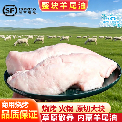 羊尾油新鲜烧烤内蒙古羊尾纯羊尾油烧烤食材火锅羊油羊肥油10斤
