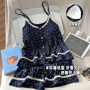 性感吊带睡衣女夏季云朵棉2026新款森系少女可外穿带胸垫家居服女