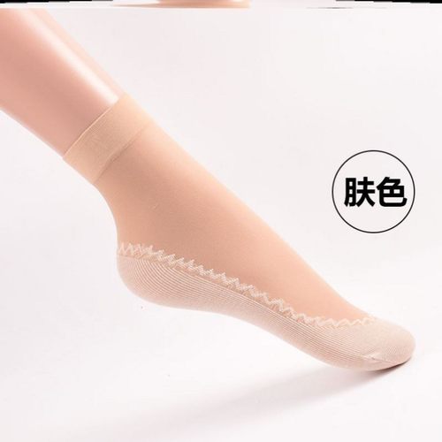 10夏天棉底短丝袜女薄款短袜子女士防勾丝春秋防滑天鹅绒中筒耐磨