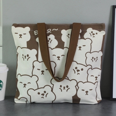 帆布包女2025新款大容量上班通勤布袋子单肩包手提袋学生拎书装书