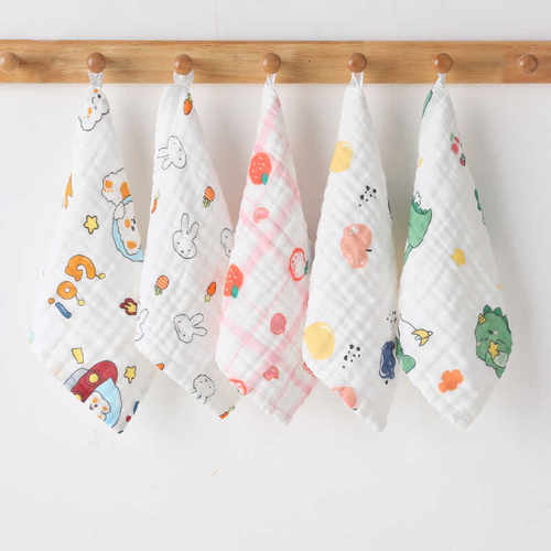 婴儿口水巾 新生儿棉柔软小方巾 宝宝儿童洗脸巾洗澡纱布小毛巾