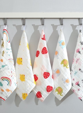 高密棉纱小方巾柔软吸水洗脸专用巾儿童毛巾口水巾擦手纱布小毛巾