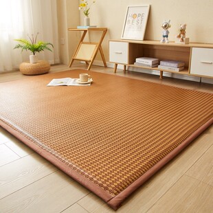 冰丝凉席地垫睡觉打地铺神器加厚藤席床垫家用睡垫榻榻米地上专用