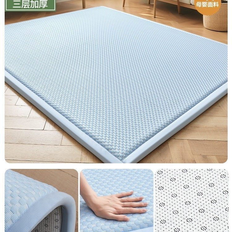 夏天季冰丝凉席地垫家用卧室打地铺神器榻榻米藤席软垫子2025新款