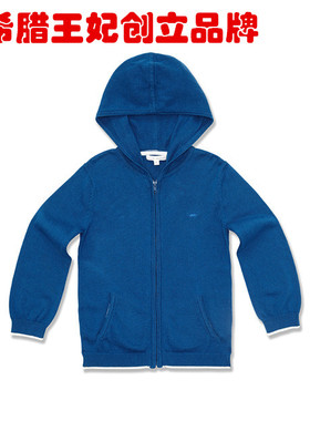 Marie Chantal 男童 羊绒+棉 深蓝色 卫衣 开衫 帽衫 春秋