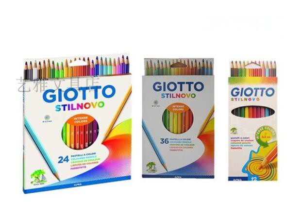 giotto彩色铅笔套装12 24 36色手绘秘密花园填色画笔水溶新款