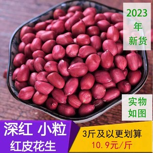 云南红衣花生米生花生红皮花生米新货500g散装 小粒花生五红汤料