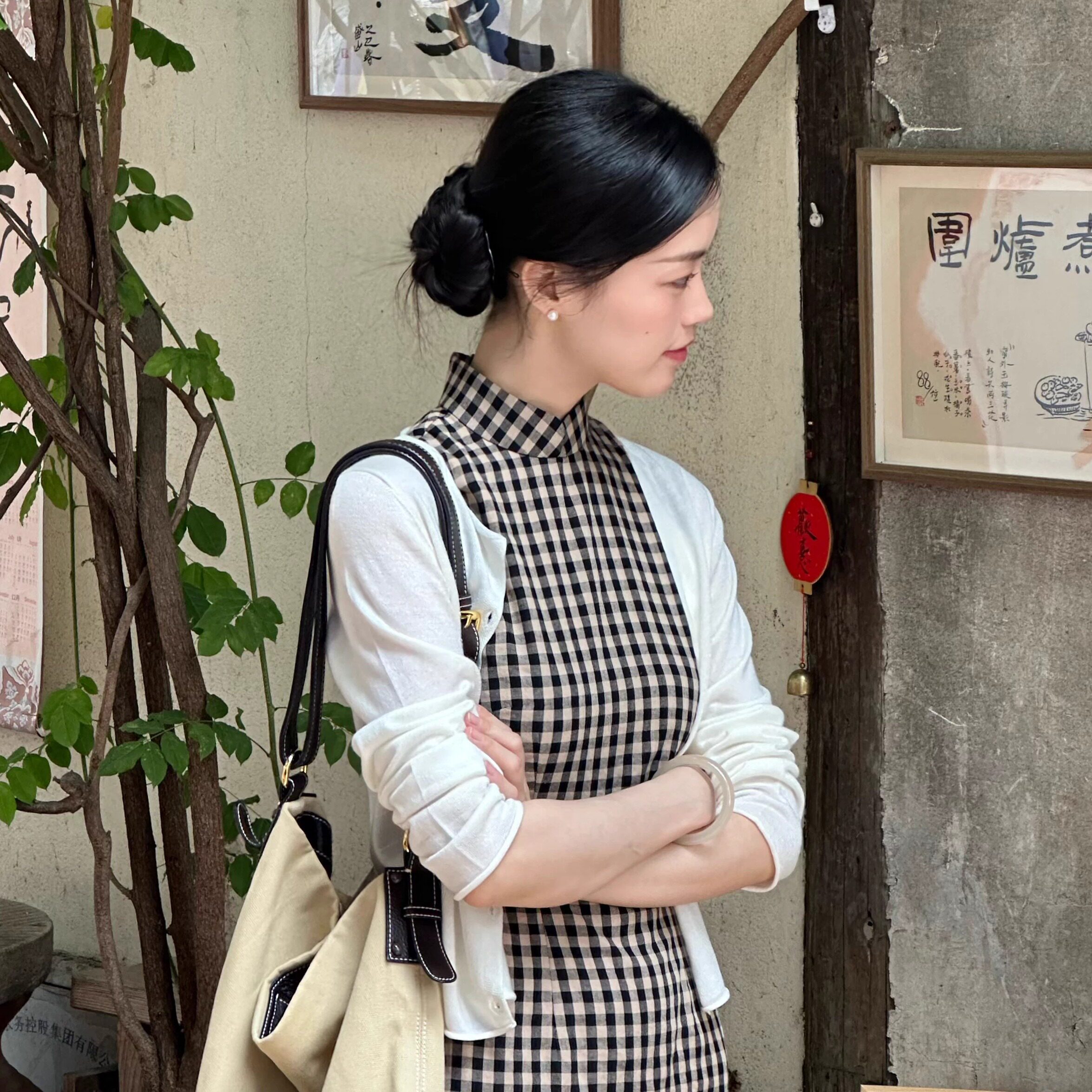 Ti提提    绢丝羊毛混纺薄款小开衫百搭外搭上衣女