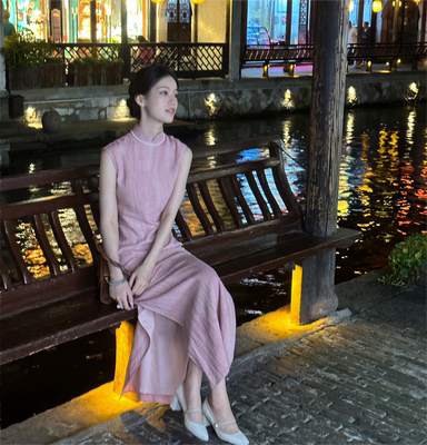 Ti提提气质温婉日常中式旗袍改良