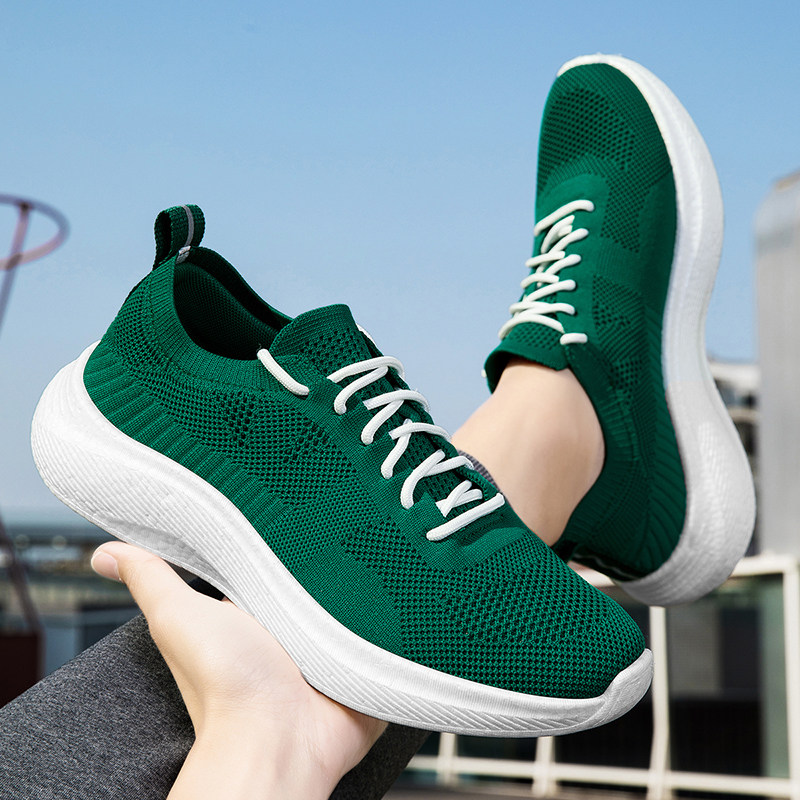男鞋夏季透气薄款飞织网面防臭运动跑步休闲轻便椰子网鞋男女潮鞋