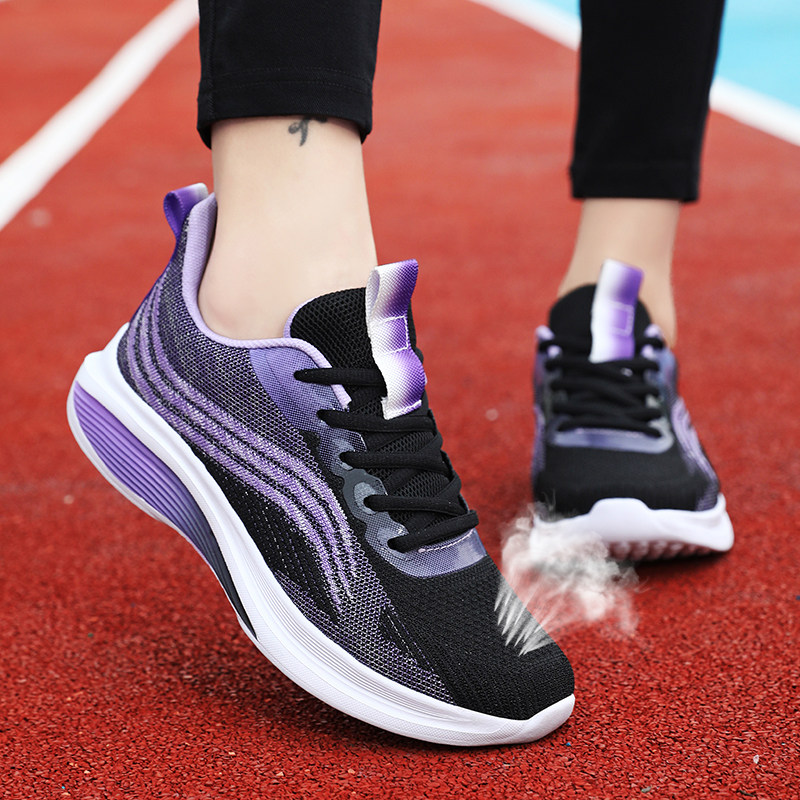 飞织运动鞋女2025新款网面跑步鞋减震轻便春夏薄款软底透气休闲鞋
