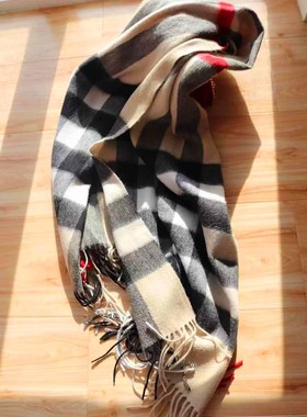 21年冬季 重磅超大规格纯羊毛双面格子围巾披肩 B格