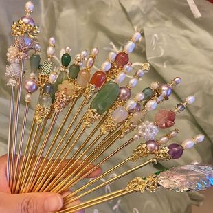 【霜翎阁】孤品神棍合集玉翡翠珍珠水晶簪子发钗一物一图持续更新