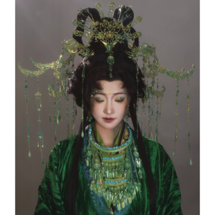 【霜翎阁】大祭司全套装汉服发饰品配流苏祭祀三星堆｛青铜神树｝