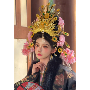 【霜翎阁】桃花贵妃大金凤凰同款唐风汉服发簪全套装古风{春水渡}