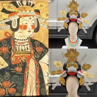 【霜翎阁】敦煌汉服壁画供养人复原全套装配饰品唐风发簪｛妙纯｝