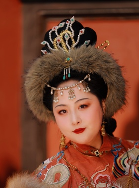 【霜翎阁】红楼梦卧兔儿抹额套汉服古风配饰品王熙凤额饰明制秋冬