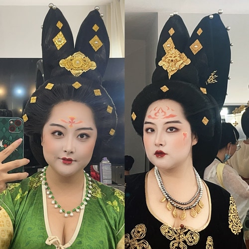 【霜翎阁】武周菱形钗簪璎珞项链百搭汉服唐风配饰品套装｛熠熠｝