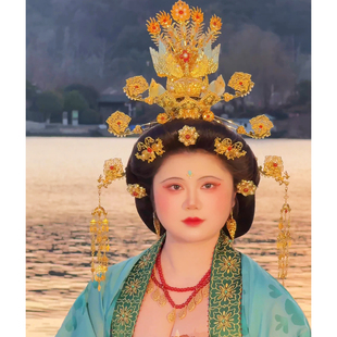 【霜翎阁】太平年供养人同款莲花凤唐风汉服套装饰品婚服{贺贞}