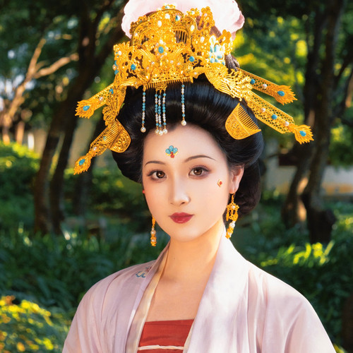 【霜翎阁】天宝插梳配饰唐风汉服复原梳子发簪套装古风｛百不知｝