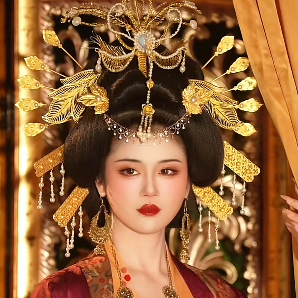 【霜翎阁】贵妃同款插梳唐风汉服复原插梳子发簪套装古风{武惠妃},饰品/流行首饰/时尚饰品新,发饰,淘宝优惠券,粉丝福利购,淘宝优惠卷