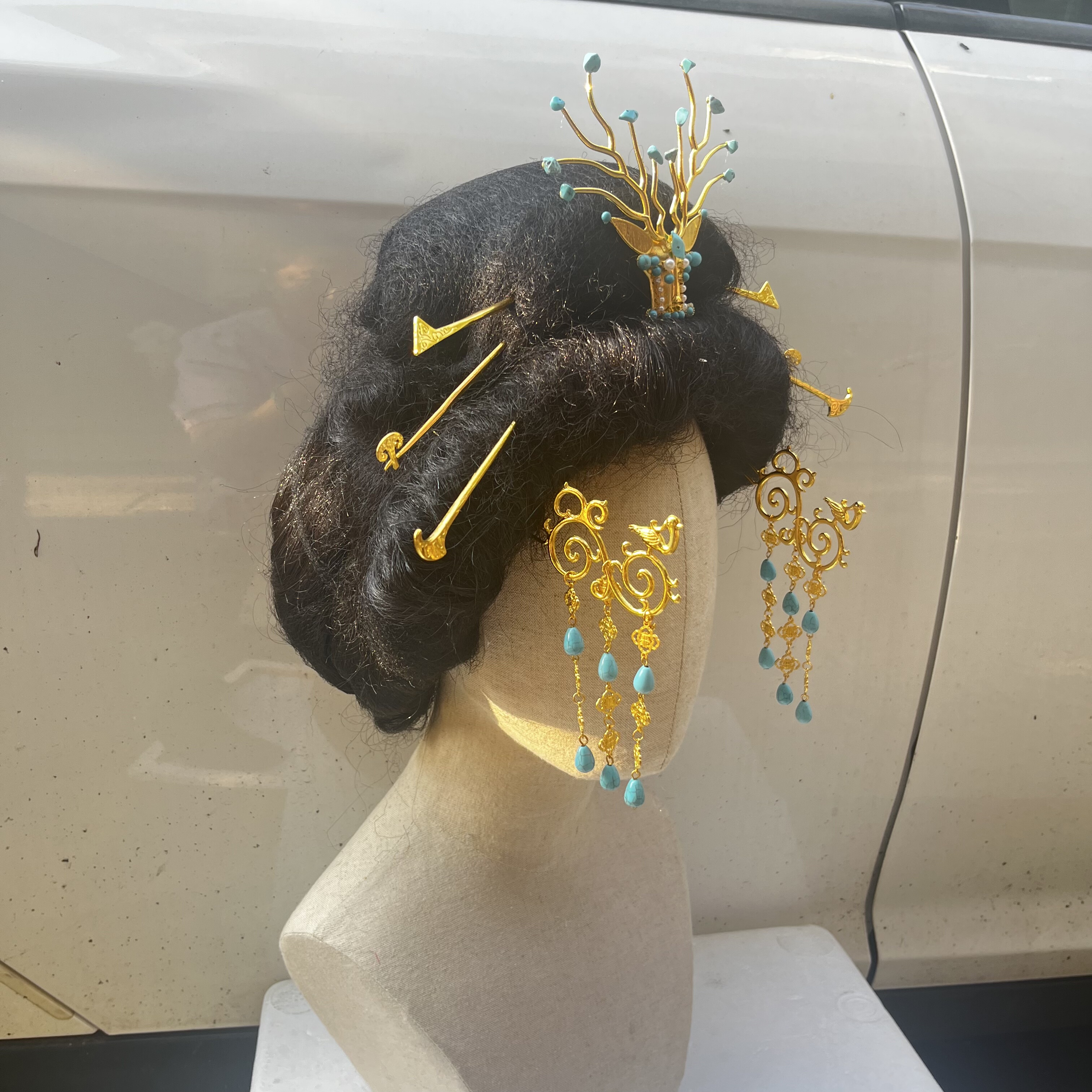 鹿首金步摇汉服古风配饰全套装战国袍魏晋复原{薄姬}