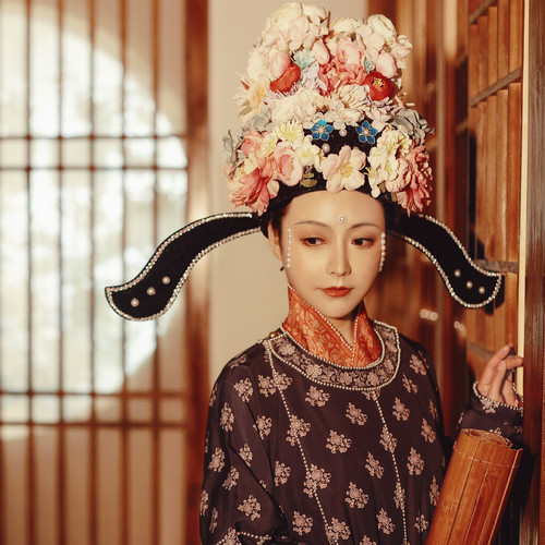 【霜翎阁×丹青荟】宋制女官花帽子汉服软幞头首服圆领袍{一年景}