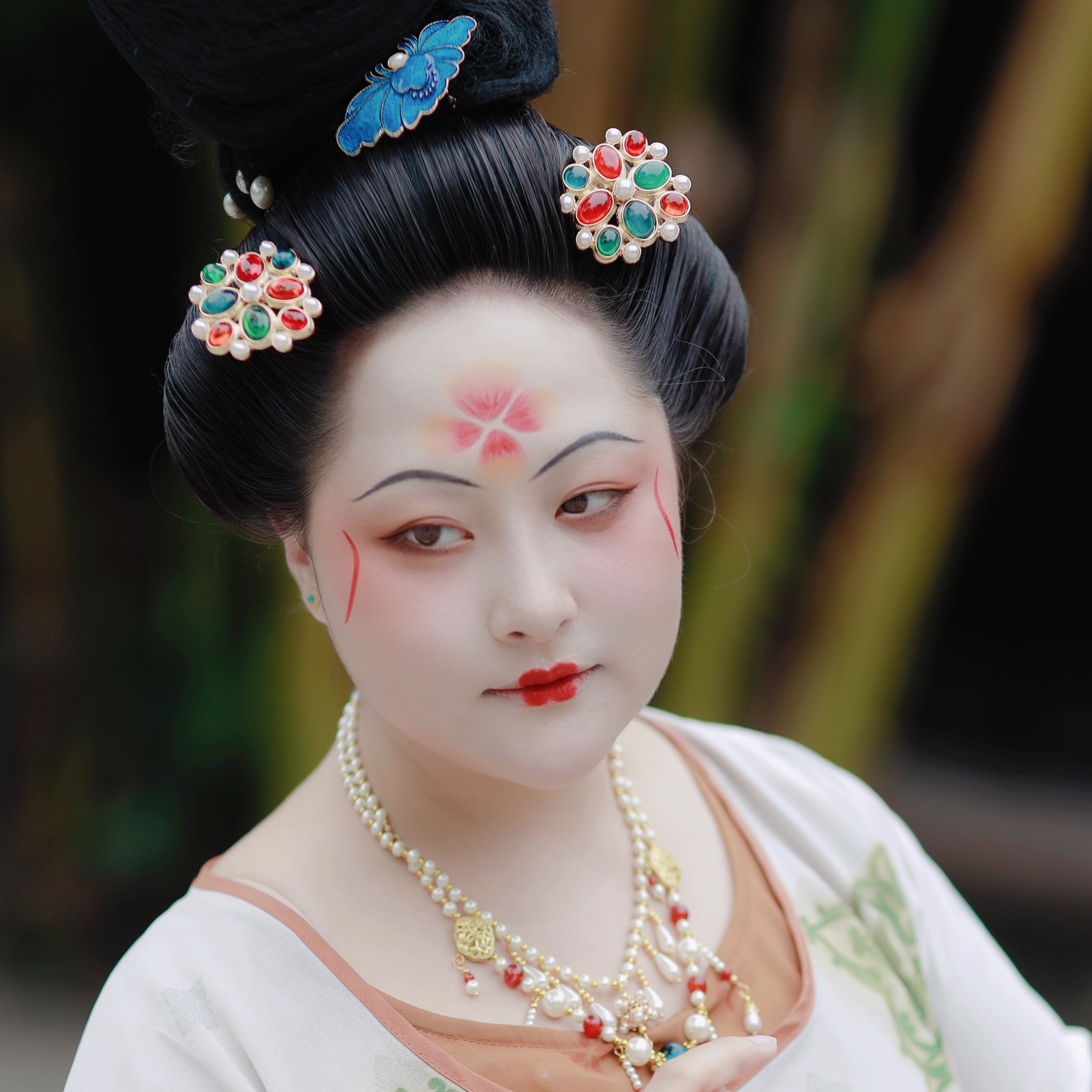 【霜翎阁】汉服胸针明制狄髻发簪子掩鬓挑心饰品满冠褙子扣{荣华}