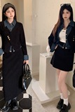 大码女装秋冬新款显瘦两件套胖MM设计感上衣半身裙套装，女装大码女装，衣嘉衣服饰