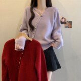 胖MM大码秋冬新款洋气独特高级感显瘦亮晶晶毛衣外套女，女装大码女装，衣嘉衣服饰