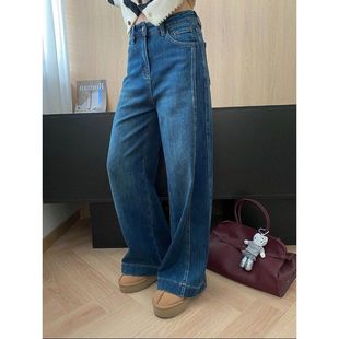 立裁分割设计宽松阔腿拖地薄绒牛仔裤 型 SN8268 实力藏肉版 司南