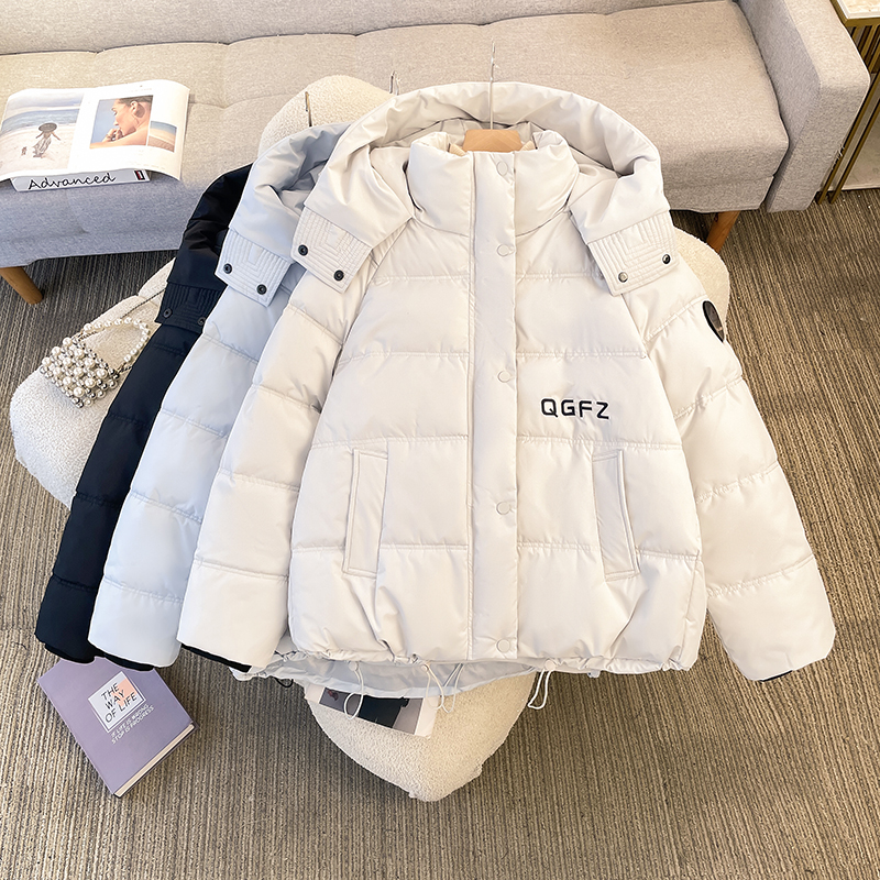 羽绒棉服女冬季2025新款今年大码胖mm棉衣棉袄连帽外套，女装棉衣/棉服，衣嘉衣服饰