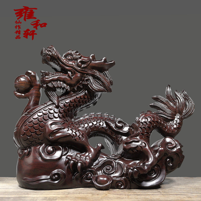 风水十二生肖招财礼品红木雕刻