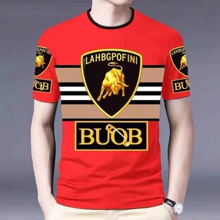 潮流帅气上衣青春潮流精品印花短袖 高档圆领T恤时尚 新款 2024夏季