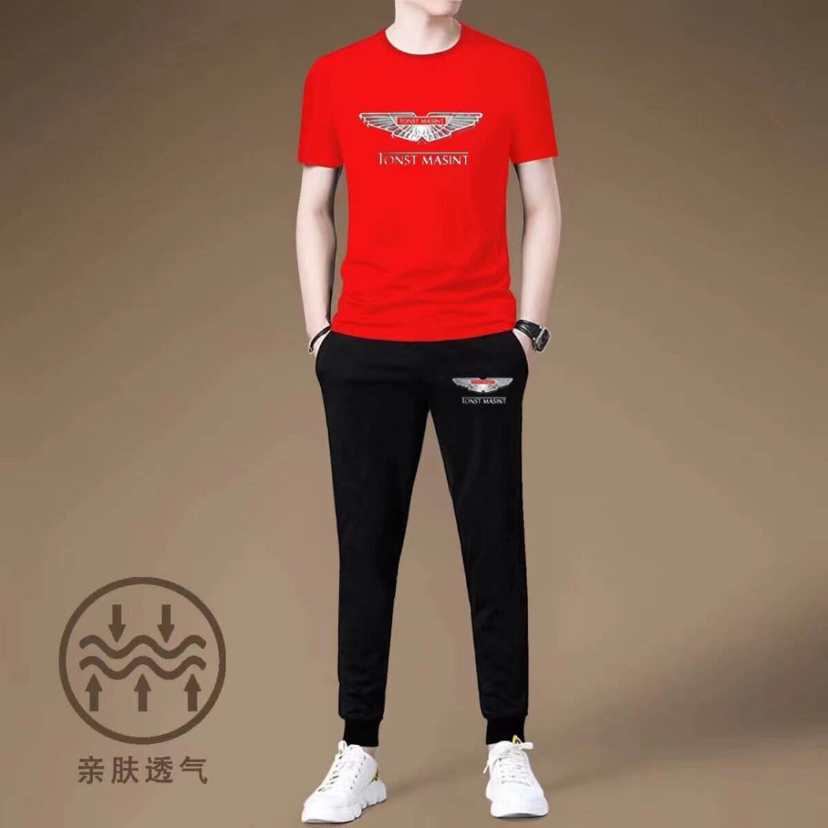 九分裤百搭印花一整套