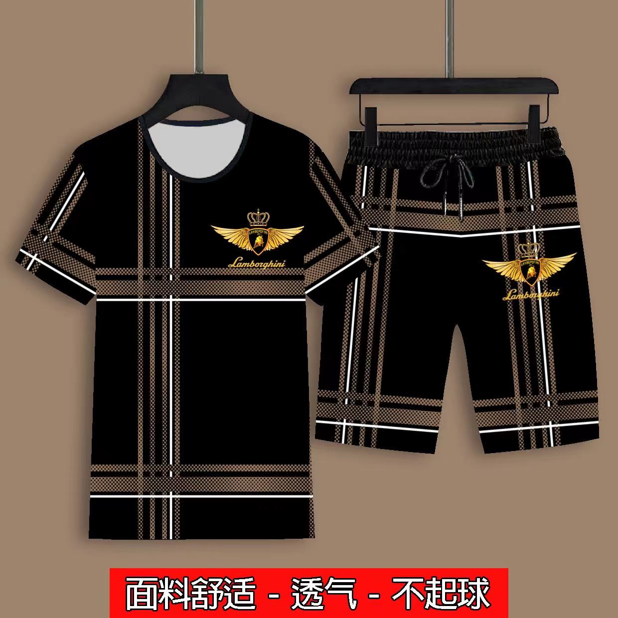 夏季短袖短裤衣服网红帅气