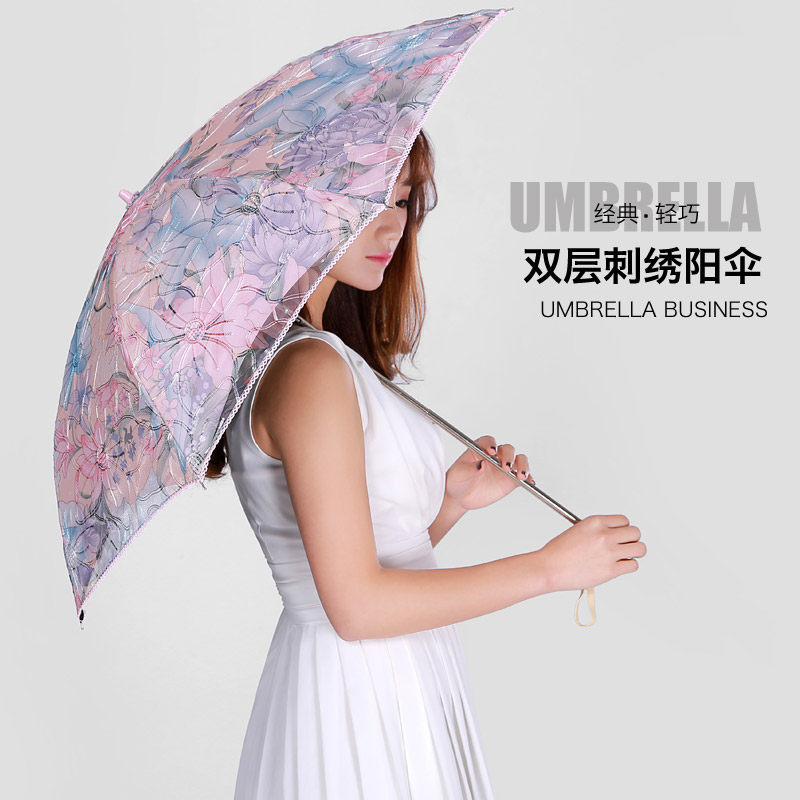 Q- Lace Parasol Sunscreen ultraviolet-proof Vinyl Sunshade student goddess Dual use Umbrella fold rain or shinein the Home Daily , Umbrella/Rain gear/Rain/Moistureproof , Umbrella  category - from Buy2taobao.com to provide professional Taobao agent buy service