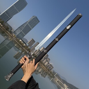 龙泉刀剑一体锻打锰钢宝剑冷兵器工艺品摆件收藏送礼刀剑未开刃