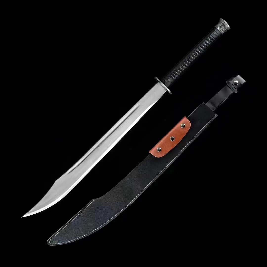 锦衣卫清刀牛尾刀一体锻打高猛钢刀剑冷兵器户外收藏未开刃