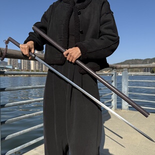 文玩棍剑细剑一体锻打高锰钢刀剑冷兵器工艺品摆件车载未开刃