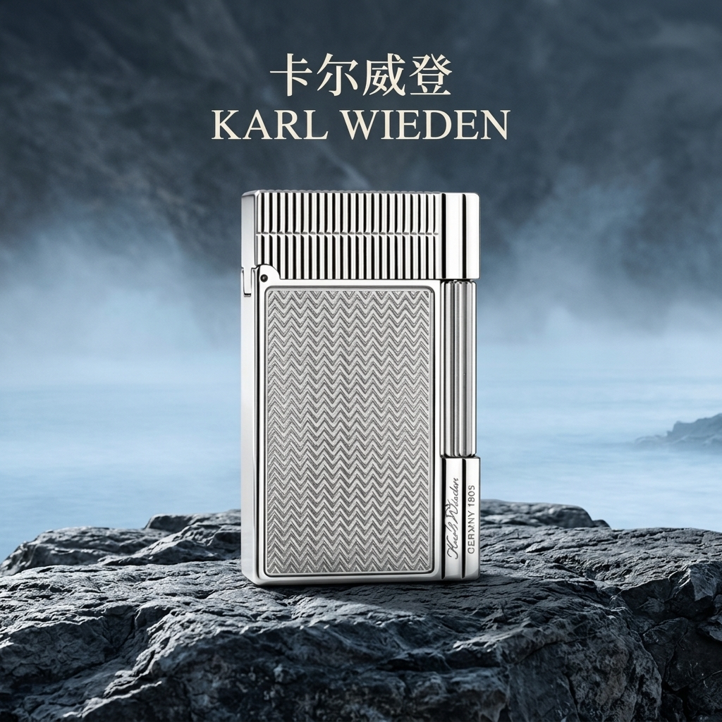 KW卡尔威登朗声煤油打火机波浪纹银送男友生日礼物礼盒装商务送礼